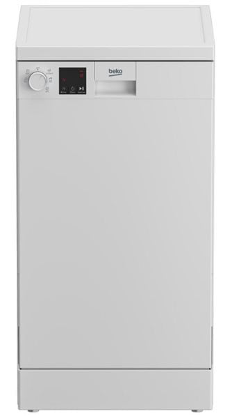 Lavavajillas Beko DVS05024W 45cm 10 Cubiertos Clase E con 5 Programas y Inicio Diferido – Libre Instalación Blanco