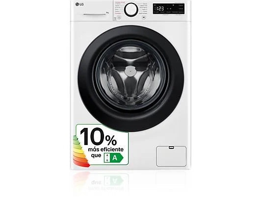 Lavadora LG F4WR5009A6W Serie 500 9kg 1400rpm Clase A con AI Direct Drive, Vapor Steam y Algodón Turbo