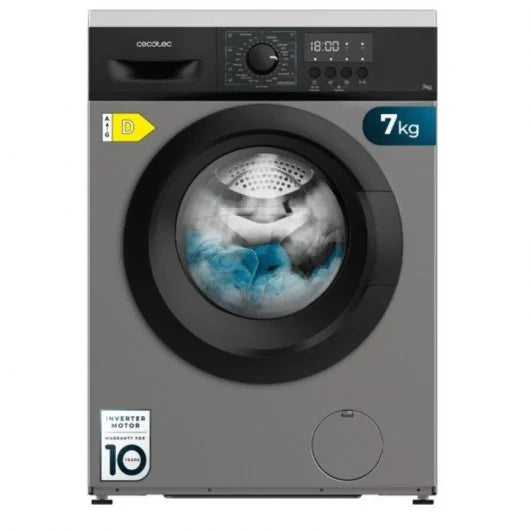 Lavadora Cecotec Bolero DressCode 7000 7kg 1200rpm Clase D con 23 Programas, Display LED y Inicio Diferido