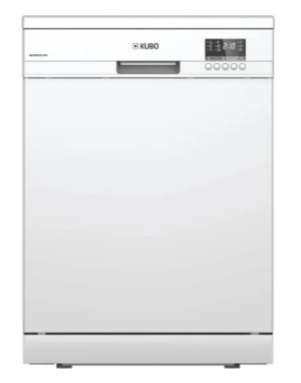 Lavavajillas KUBO KBDW8565N WH 60cm 12 Cubiertos Clase E con 5 Programas, Inicio Diferido y AquaStop