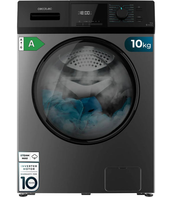 Lavadora Bolero DressCode 10410 Inverter Steel A 10kg 1400rpm Clase A con SteamMax