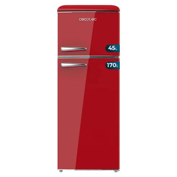 Frigorífico Retro Cecotec Bolero CoolMarket 2D Origin 215 Rojo, Diseño y Funcionalidad