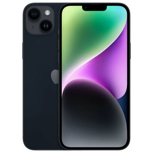 Apple iPhone 14 Plus 128GB Medianoche – Smartphone 6.7'' OLED, cámara dual de 12MP