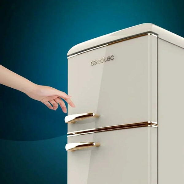 Cecotec Bolero CoolMarket 2D Origin 215 Beige Frigorífico 2 Puertas con Diseño Moderno y Eficiencia Energética