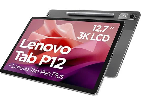 Lenovo Tab P12 Tablet 12.7" 3K 8GB RAM 128GB Gris | Android 13, Dolby Atmos, Wi-Fi 6, Cámara 13MP, Batería 10200mAh