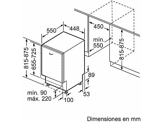 Balay 3VT4031NA Lavavajillas Integrable 45cm | 10 Servicios, Motor ExtraSilencio