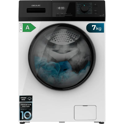 Lavadora Cecotec Bolero DressCode 7410 Inverter A 7kg 1200rpm Clase A con SteamMax