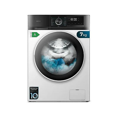 Lavadora Cecotec Bolero DressCode 7500 Inverter A 7kg 1400rpm Clase A con SteamMax, Allergy Care y Motor Inverter Plus